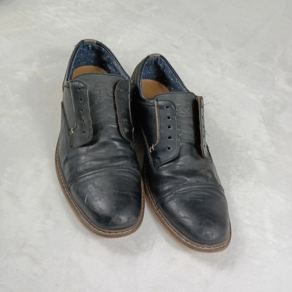Hawker Rye Dress Shoes Mens‎ 10.5 Black Cap Toe Leather Oxford